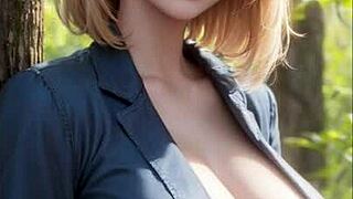 Beautiful AI-Generated Model Girl with Big Tits in Art Piece 4