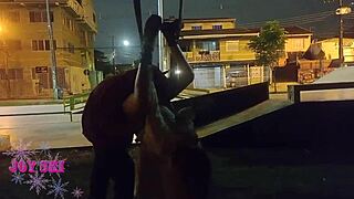 Tattooed Brazilian Swingers Explore Outdoor Public Fetish with Monster Cocks