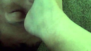 Sweaty feet being worshipped