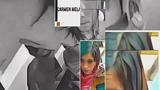 Hot shemale undresses in bathroom teasing with ripped clothes 😏