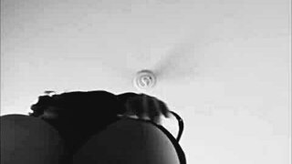 The hot latina neighbor teases in lingerie from the open window