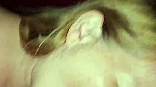 Slobbing on cock with cum mouthful