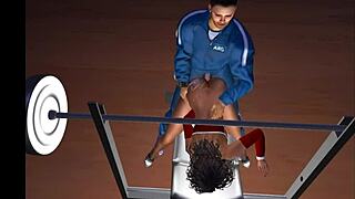 cartoon groping on bench