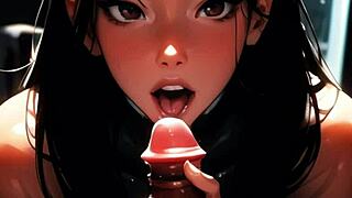 Cyberpunk anime girls in latex outfits