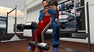 cartoon groping on bench