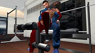 cartoon groping on bench