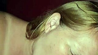 Slobbing on cock with cum mouthful