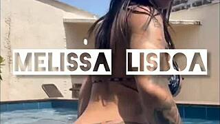 Melissa Lisboa shows off taking cum on ass and in mouth with big cock part 1!