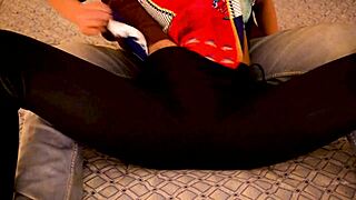 indian housewife enjoys steamy bedroom action with a creamy finish in hindi audio.