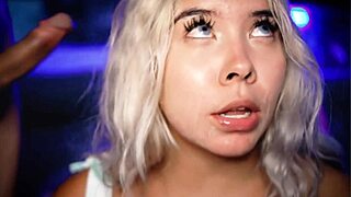 Beautiful Horny Blonde Sucks Cock On Webcam!