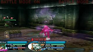 Playing a PS2 game with anime characters