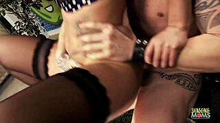 he makes the blonde milf moan by preparing her shaved pussy for anal creampie!