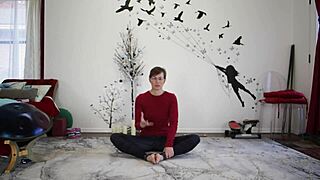 Intense Yoga Lesson With European Amateur And Cute Instructor