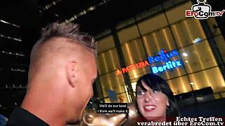 Glasses-wearing German teen picked up online 😏