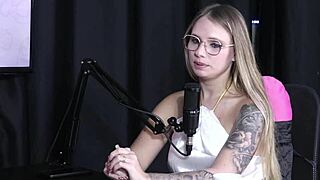 Naty Varga became a porn creator in sheer red lingerie for group sex