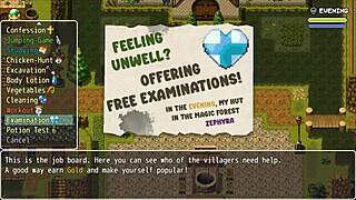 sexy nurse naked examination in hentai game, huge tits and cute outfit for first time