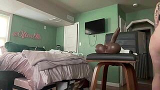 feeling intense pleasure riding dildo for an hour