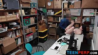 Lp officer marcus london was alerted and escorted suspect to backroom lp office - teen 18+ perp