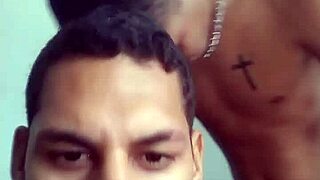 Novinho ate my tasty ass in a hot bareback session with a bodybuilder.