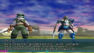 Playing a PS2 game with anime characters