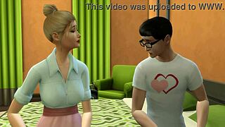 Stepmom Bangs Nerdy Stepson After Catching Him Jerking Off