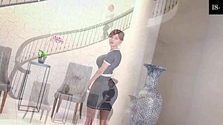 complete gameplay - my cute roommate 2 part 2 with young 18+ milf teacher cum petite 18+ cock