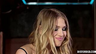 group of friends having fun at the club with big tits and footjobs