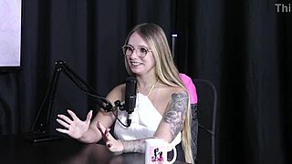 Naty Varga became a porn creator in sheer red lingerie for group sex