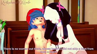 sarvente and boyfriend fuck in church fnf hentai