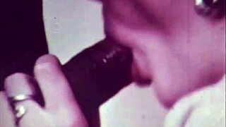 vintage british nurse gives interracial blowjob to black patient in hospital