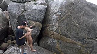 Fisherman feels deep for mermaid.