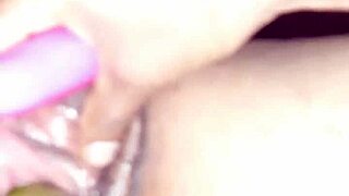 Sexy Indian wife explores toys in kitchen