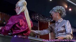 what's a babe doing fingering a clothed slut in glamour masturbation?