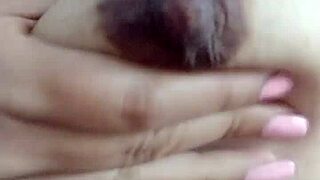 latina girl massages her small tits for you