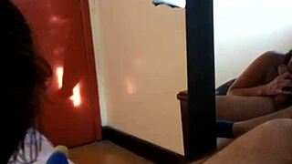 Mature woman gives detailed blowjob to her partner