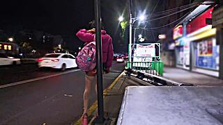 Are you a public whore flashing in miniskirt?