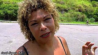 Latina Blonde Touches Herself Publicly During Road Trip