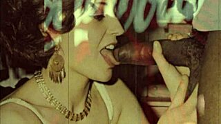 Vintage britská sestra dává interracial oral černému pacientovi v nemocnici