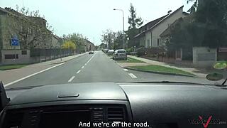 Dirty Whore Smashed Hard in Backseat of Take-Van for Looking Ready