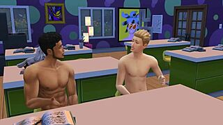 Owen Watches Crush Jake Get Fucked by Professor in Sims 4