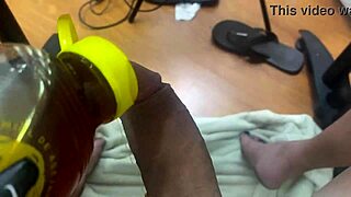 Shemale Mommy's Massive Cumshot Close-Up