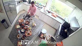 Spyfam Step Sis Fucked in the Kitchen on Thanksgiving – Can You Handle This Hot Encounter?