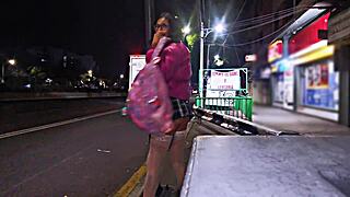 Are you a public whore flashing in miniskirt?