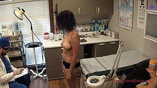 Phoenix Rose Undergoes Gyno Exam with Natural Tits and Gloves