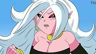 dragon ball android 21 fucks big tits ass