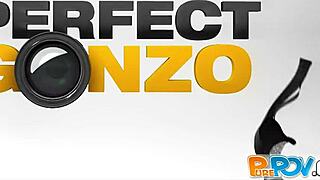 pure pov with cute girlfriend in doggystyle position