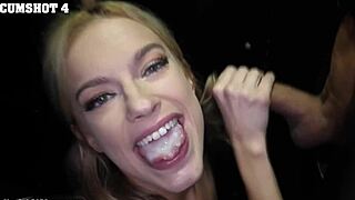 8 cumshots in gloryhole with lindsey's big ass 😋
