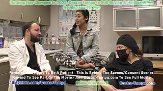 Blonde panas rasa seronok hisap batang dalam foursome terikat