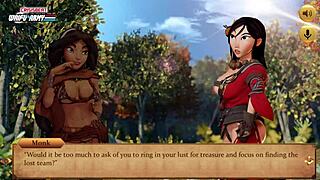 Princess quest demo with asian redhead princess in sexy game