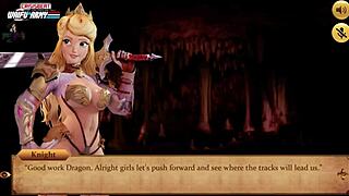 Princess quest demo with asian redhead princess in sexy game
